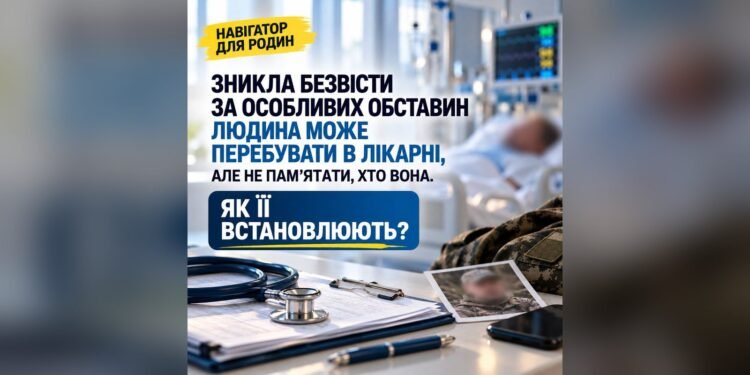 Як шукати зниклих безвісти, якщо вони можуть перебувати у лікарні