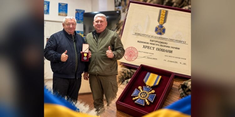 Володимир Вовкотруб отримав нагрудний знак «Хрест пошани» від Міноборони