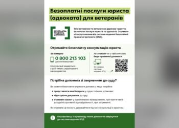 Безкоштовна юридична допомога для ветеранів та їхніх родин