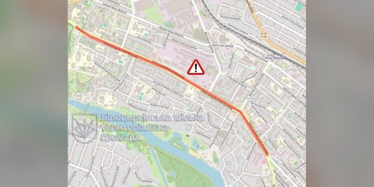У Білій Церкві 4 жовтня перекриють рух транспорту